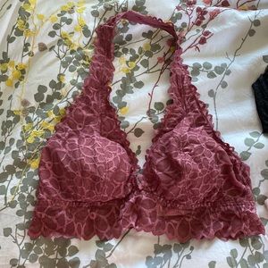 Pink halter bra